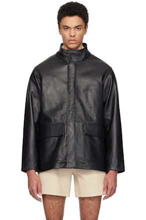 Black Fatigue Leather Jacket