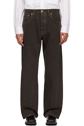 Brown Wide Twist Jeans
