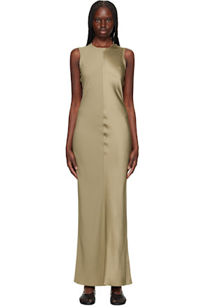 Taupe Straight Maxi Dress