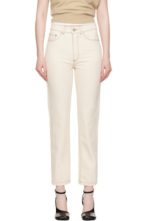 Beige Classic Fit Jeans