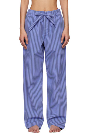 Blue & Black Poplin Pyjama Pants