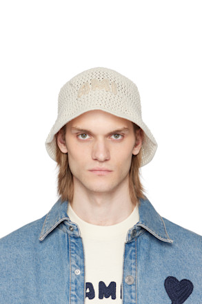Off-White Knit 'AMI' Patch Bucket Hat