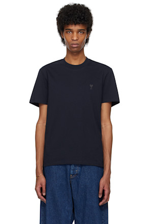 Navy Cotton Ami de Coeur T-shirt