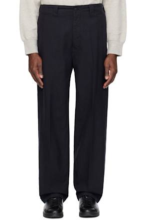 Navy Wide Chino Trousers