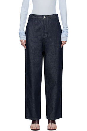 Blue Curved Jeans