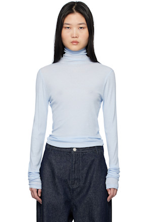 Blue Sheer Turtleneck