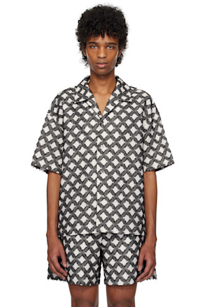Black Argyle Jacquard Shirt