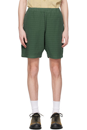 Green Stroller Stripy Cotton Shorts
