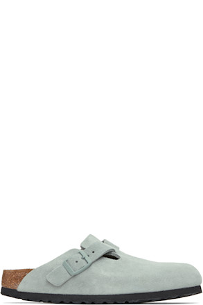 Gray Narrow Boston Soft Footbed Slip-on Loafers