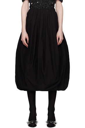 Black Cercle Midi Skirt