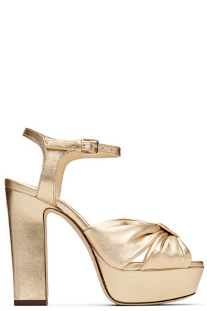 Gold Heloise 120 Heeled Sandals