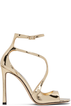 Gold Azia 110 Heeled Sandals
