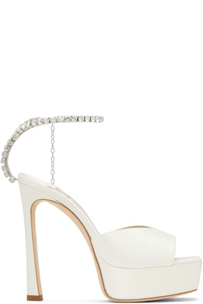 SSENSE Exclusive Off-White Saeda 125 Heeled Sandals
