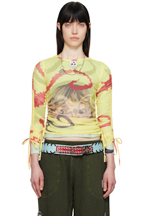 Green & Yellow Sam Cat Ballast Long Sleeve T-shirt