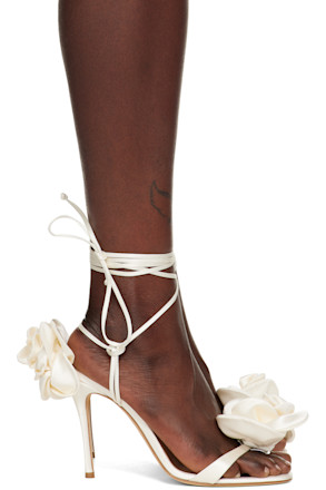 Off-White Double Flower Heeled Sandals