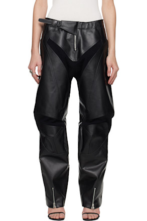 Black Moto Leather Pants