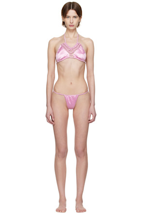 Pink 'Pearl on the Beach' & Knot Bikini