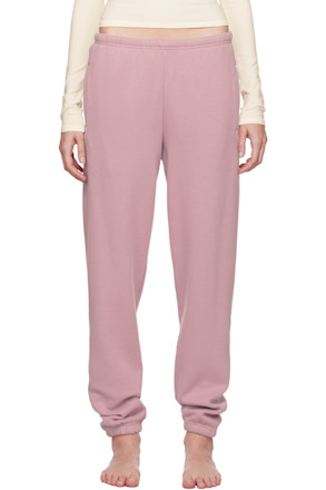 Pink Cotton Fleece Classic Jogger Lounge Pants