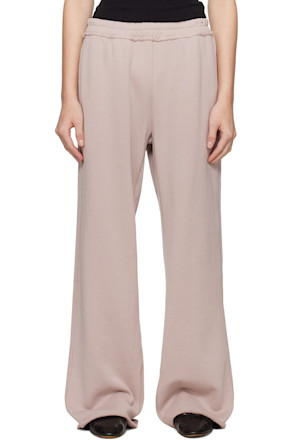 Taupe French Terry Wide Leg Lounge Pants