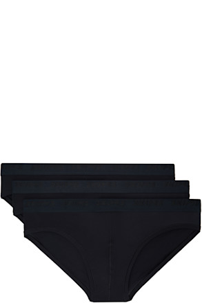Three-Pack Black SKIMS Stretch Briefs