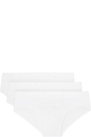 Three-Pack White SKIMS Stretch Briefs