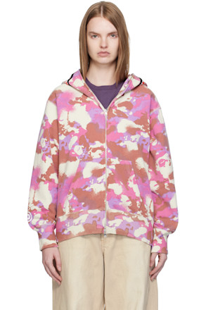 Pink Map Camo Shark Full Zip Hoodie