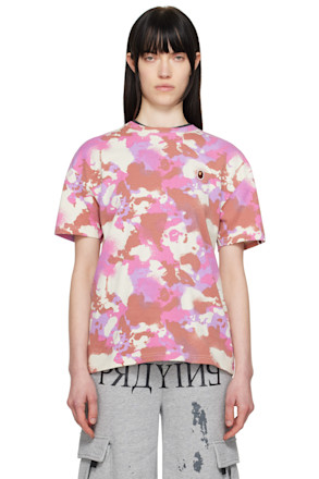 Pink Map Camo Oversized T-shirt