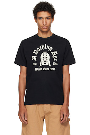 Black Printed Mad General College T-shirt