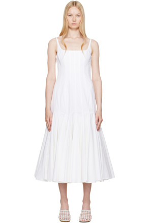 White La Croisière 'The Agave' Midi Dress