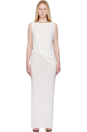 White La Croisière 'The Peplo' Maxi Dress