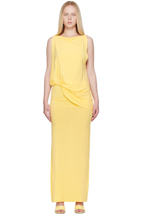 Yellow La Croisière 'The Peplo' Maxi Dress
