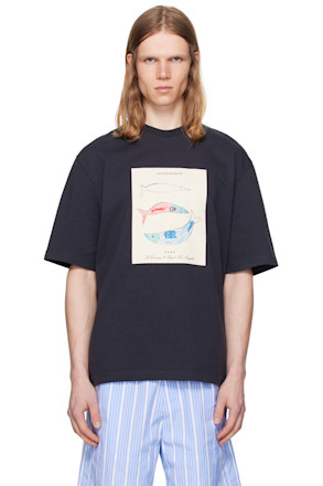 Navy La Croisière 'The Marino' T-shirt