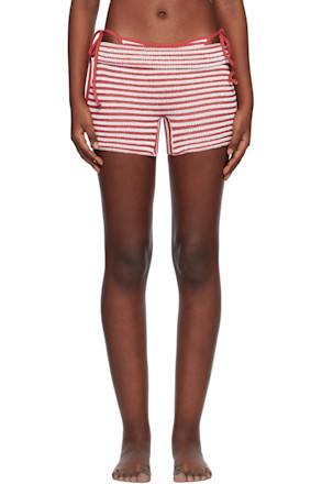 Red & White Dom Shorts