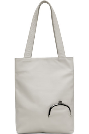 Gray Clasp Tote