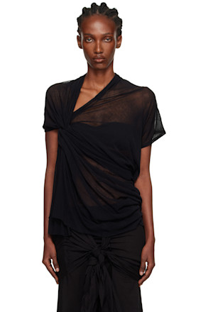 Black Twist Detail Top