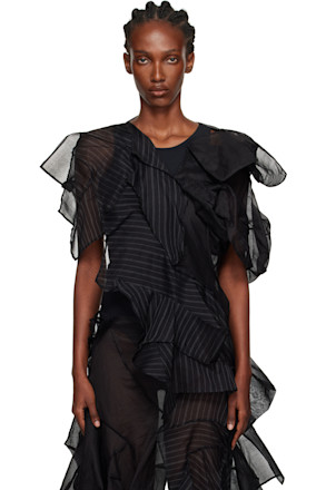 Black ASM Darts 3D Blouse