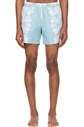 Blue Paradise Floral Classic Swim Shorts