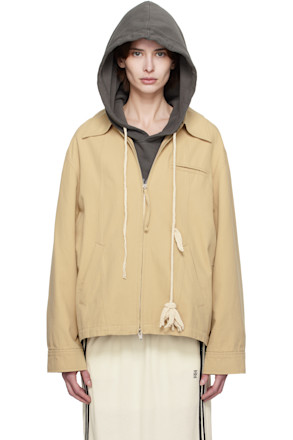 Beige Orbit Patch Jacket