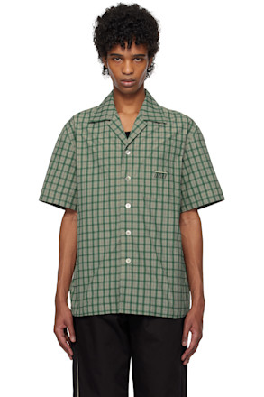 Green Check Half Sleeve Shirt