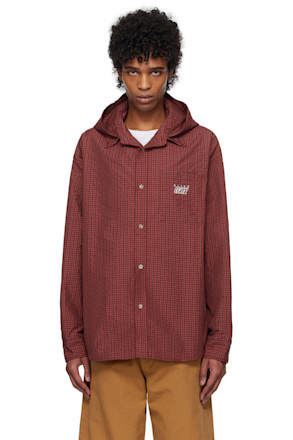 Red Check Hoodie Shirt