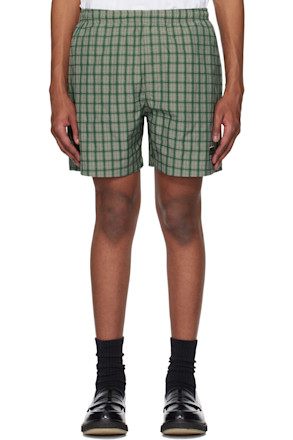 Green Check Shorts