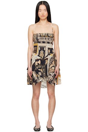 Black & Yellow Anka Minidress