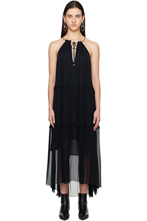 Black Alita Chiffon Maxi Dress