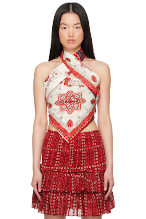 White & Red Feyza Camisole