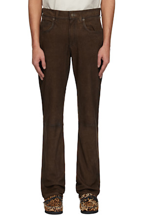 Brown Lewys Suede Trousers