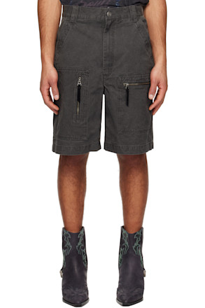 Black Kyle Denim Shorts