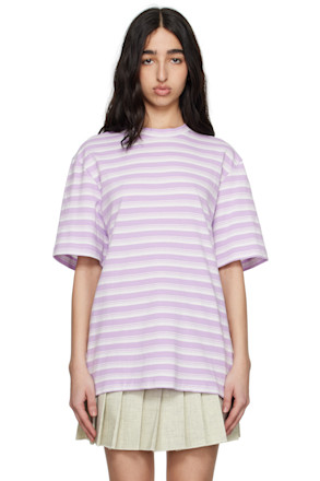 White & Purple Oversized T-shirt
