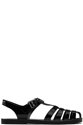 Black Arrow PVC Flat Sandals
