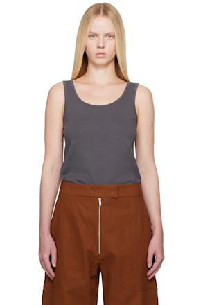 Gray Rist Jersey Tank Top