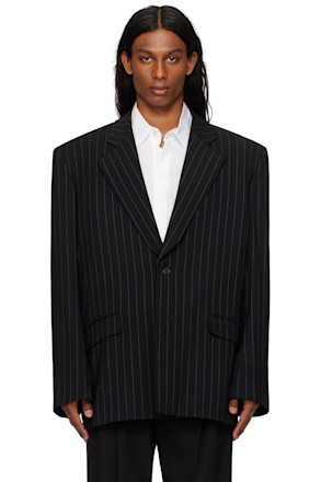Black Single Breasted Oversized Blazer